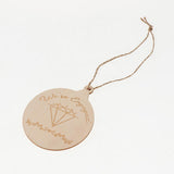 10 Pieces Round Wooden Decoration Bauble Ornaments Crafts - Hanging On Gifts Bags Wall Window Door Tree - Aladdin Shoppers