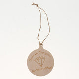 10 Pieces Round Wooden Decoration Bauble Ornaments Crafts - Hanging On Gifts Bags Wall Window Door Tree - Aladdin Shoppers