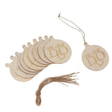 Set of 10 Pieces Round Shape Hanging Decoration Crafts for Scrapbooking, Sign Making, Party Ornaments - Aladdin Shoppers