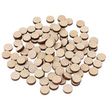 100 Pieces Natural Round Unfinished Wood Embellishments for DIY Art Crafts Painting Drawing Engraving 16mm - Aladdin Shoppers