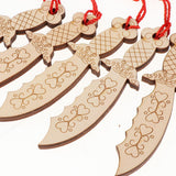10 Pieces Wooden Hanging with Tassel Decoration Home Party Wedding Ornaments DIY Painted Bookmarks - Aladdin Shoppers