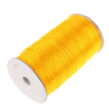 2 Rolls Elastic Cord Bungee Wire Rope Nylon Black/Yellow for Jewelry Making