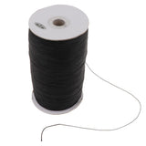 2 Rolls Elastic Cord Bungee Wire Rope Nylon Black/Yellow for Jewelry Making