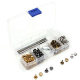 100 Sets Punk Rivet Tubular Studs with Fixing Tool Kit DIY Leather Clothing - Aladdin Shoppers