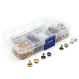 100 Sets Punk Rivet Tubular Studs with Fixing Tool Kit DIY Leather Clothing - Aladdin Shoppers