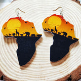 10 Pieces Bulk African Map Dangle Pendant Jewelry DIY Findings Supplies B