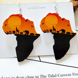 10 Pieces Bulk African Map Dangle Pendant Jewelry DIY Findings Supplies B