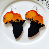 10 Pieces Bulk African Map Dangle Pendant Jewelry DIY Findings Supplies B