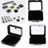 Metal Jewelry Gift Box Loose Diamond Box Jewelry Organizer Silver
