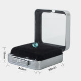 Metal Jewelry Gift Box Loose Diamond Box Jewelry Organizer Silver