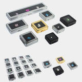 Metal Jewelry Gift Box Loose Diamond Box Jewelry Organizer Silver