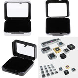 Metal Jewelry Gift Box Loose Diamond Box Jewelry Organizer Silver