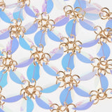 Maxbell Maxbell Sexy Bra Bikini Women Halter Sequin Tassel Summer Beach Chest Chain Blue