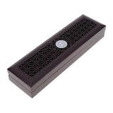 Maxbell Wooden Ring Organizer Gift Case Rectangle Decorative Treasure Storage Box