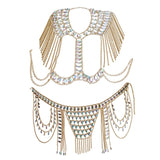 Maxbell Maxbell Women Sexy Tassel Body Chain Set for Nightclub Beach Bikini Jewelry Golden