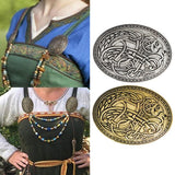 Maxbell 2Pack Norse Medieval Viking Shield Symbol Brooch Oval Shawl Sweater Pin