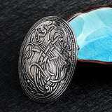 Maxbell 2Pack Norse Medieval Viking Shield Symbol Brooch Oval Shawl Sweater Pin