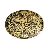 Maxbell 2Pack Norse Medieval Viking Shield Symbol Brooch Oval Shawl Sweater Pin