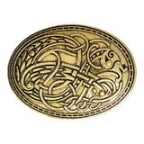 Maxbell 2Pack Norse Medieval Viking Shield Symbol Brooch Oval Shawl Sweater Pin