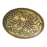 Maxbell 2Pack Norse Medieval Viking Shield Symbol Brooch Oval Shawl Sweater Pin