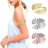 Maxbell 2pcs Swirl Leaf Shape Upper Arm Cuff Armlet Armband Bangle Bracelet Gifts