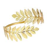 Maxbell 2pcs Swirl Leaf Shape Upper Arm Cuff Armlet Armband Bangle Bracelet Gifts