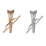 Maxbell 2Pack Bow and Arrow Brooches Crystal Clothes Lapel Pin Badge Collar Clips