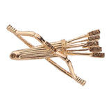 Maxbell 2Pack Bow and Arrow Brooches Crystal Clothes Lapel Pin Badge Collar Clips