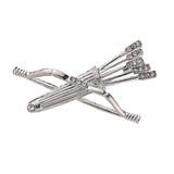 Maxbell 2Pack Bow and Arrow Brooches Crystal Clothes Lapel Pin Badge Collar Clips