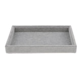 Maxbell 2x Elegant Velvet Stackable Jewelry Display Tray Necklace Organizer Gray