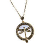 Maxbell 10pcs 5x Magnifying Glass Pendant Dragonfly Skeleton Necklace Lady Jewelry