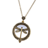 Maxbell 10pcs 5x Magnifying Glass Pendant Dragonfly Skeleton Necklace Lady Jewelry