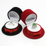 Maxbell Cap Shape Gift Box Lovers Ring Box Display Jewelry Box Organizer Box Red
