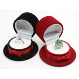 Maxbell Cap Shape Gift Box Lovers Ring Box Display Jewelry Box Organizer Box Red