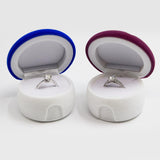 Maxbell Creative Jewelry Box Ear Stud Necklace Display Organizer Box Showcase Blue