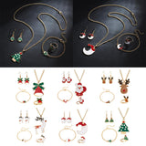 Maxbell Christmas Jewelry Set Necklace Rings Bracelets Earring Decors Bell