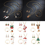 Maxbell Christmas Jewelry Set Necklace Rings Bracelets Earring Decors Bell