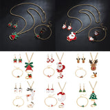 Maxbell Christmas Jewelry Set Necklace Rings Bracelets Earring Decors Bell