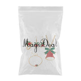 Maxbell Christmas Jewelry Set Necklace Rings Bracelets Earring Decors Bell