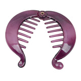 Women Banana Clip Hair Comb Round Ponytail Holder Interlocking Banana Combs