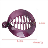 Women Banana Clip Hair Comb Round Ponytail Holder Interlocking Banana Combs