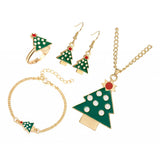 Maxbell Christmas Jewelry Set Necklace Rings Bracelets Earring Decors Christmas Tree