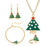 Maxbell Christmas Jewelry Set Necklace Rings Bracelets Earring Decors Christmas Tree