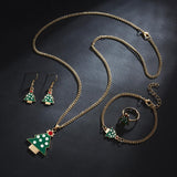 Maxbell Christmas Jewelry Set Necklace Rings Bracelets Earring Decors Christmas Tree