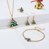 Maxbell Christmas Jewelry Set Necklace Rings Bracelets Earring Decors Christmas Tree