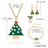 Maxbell Christmas Jewelry Set Necklace Rings Bracelets Earring Decors Christmas Tree