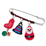 Maxbell Fashion Xmas Snowman Elk Bell Brooch Pin Womens New Year Breastpin Gifts 03