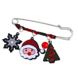 Maxbell Fashion Xmas Snowman Elk Bell Brooch Pin Womens New Year Breastpin Gifts 04