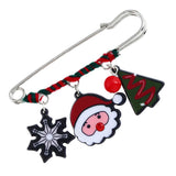 Maxbell Fashion Xmas Snowman Elk Bell Brooch Pin Womens New Year Breastpin Gifts 04