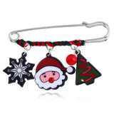 Maxbell Fashion Xmas Snowman Elk Bell Brooch Pin Womens New Year Breastpin Gifts 04